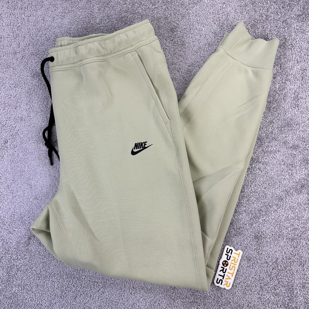Nike Tech Fleece Pants Mens XL Tall Green Black Joggers Zip Pocket FB8002-371